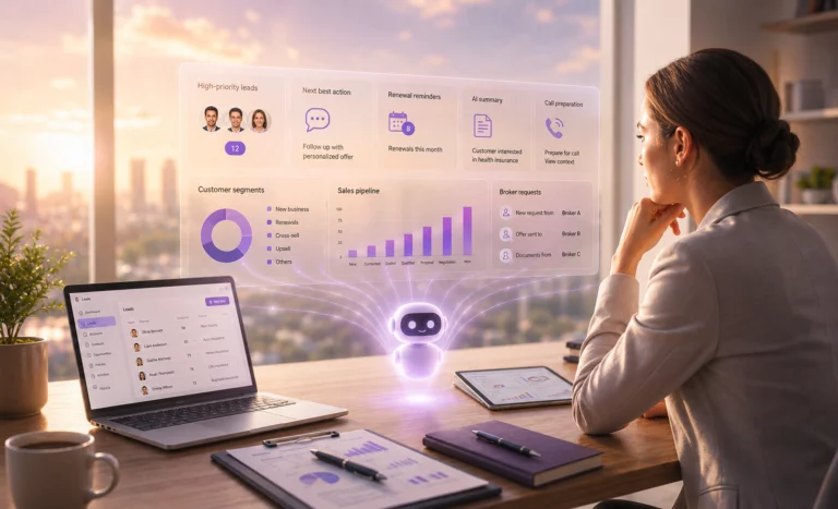 AI-powered customer service for insurance with intelligent case management, service automation, and AI-assisted customer interactions