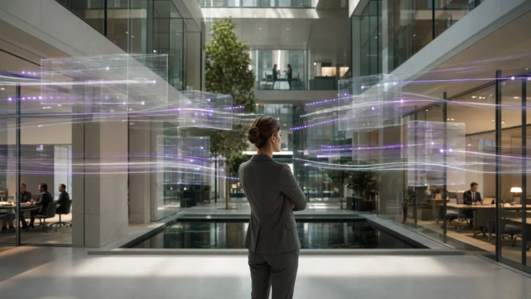 Banking executive navigating fragmented data and disconnected legacy CRM systems